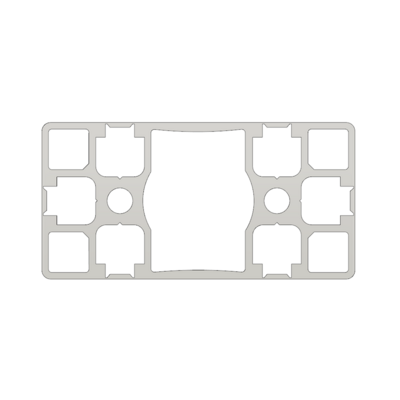 10-4590S4-0-48IN MODULAR SOLUTIONS EXTRUDED PROFILE<br>45MM X 90MM SMOOTH SIDES TEAR AWAY, CUT TO THE LENGTH OF 48 INCH